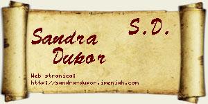 Sandra Dupor vizit kartica
